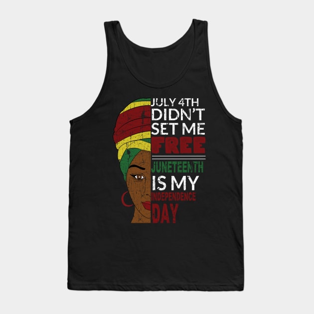 Juneteenth Afrocentric Celebration Tank Top by blackartmattersshop